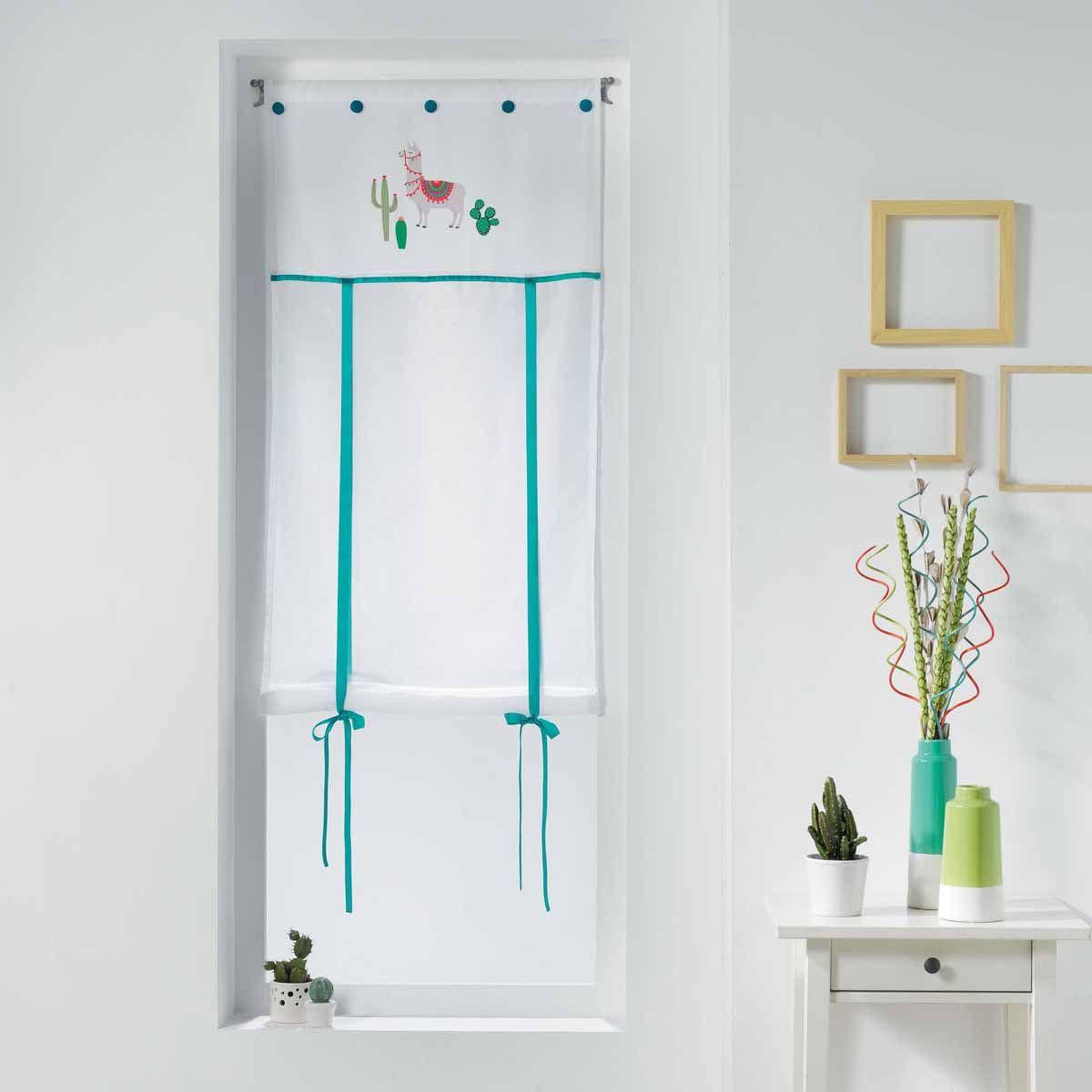 Douceur d'Intérieur Store voilage  lama  60x150cm blanc