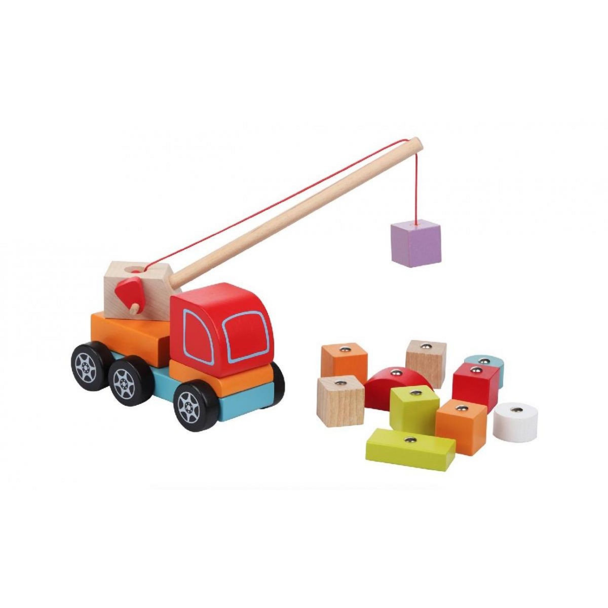 CUBIKA Camion en bois magnetique