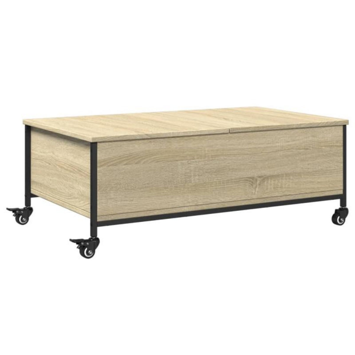VIDAXL Table basse avec roulettes chêne sonoma bois d ingénierie