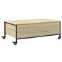 Voir la diapositive 2 : VIDAXL Table basse avec roulettes chêne sonoma bois d ingénierie