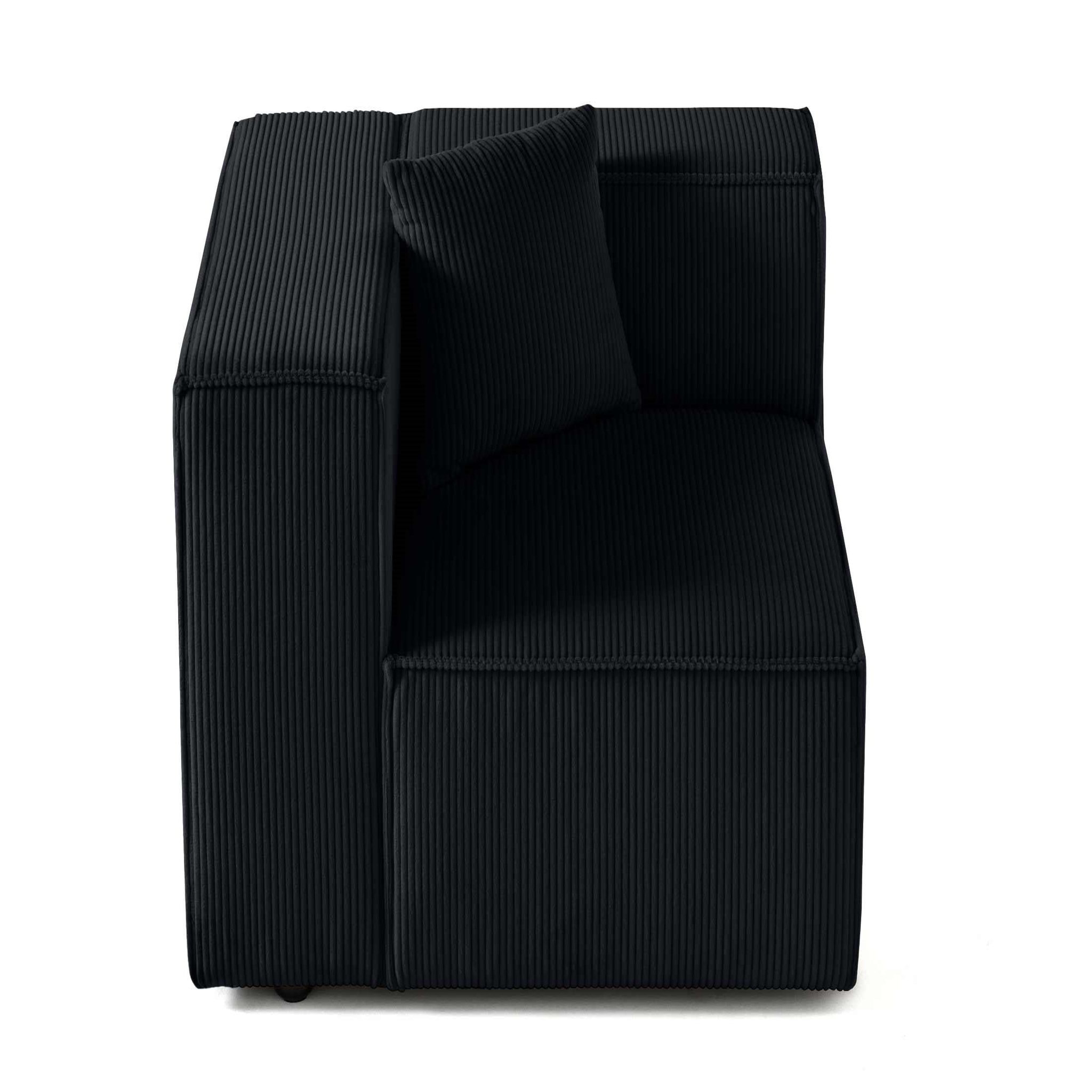Voir la diapositive 4 : LISA DESIGN Arty - module d'assise gauche - en velours côtelé