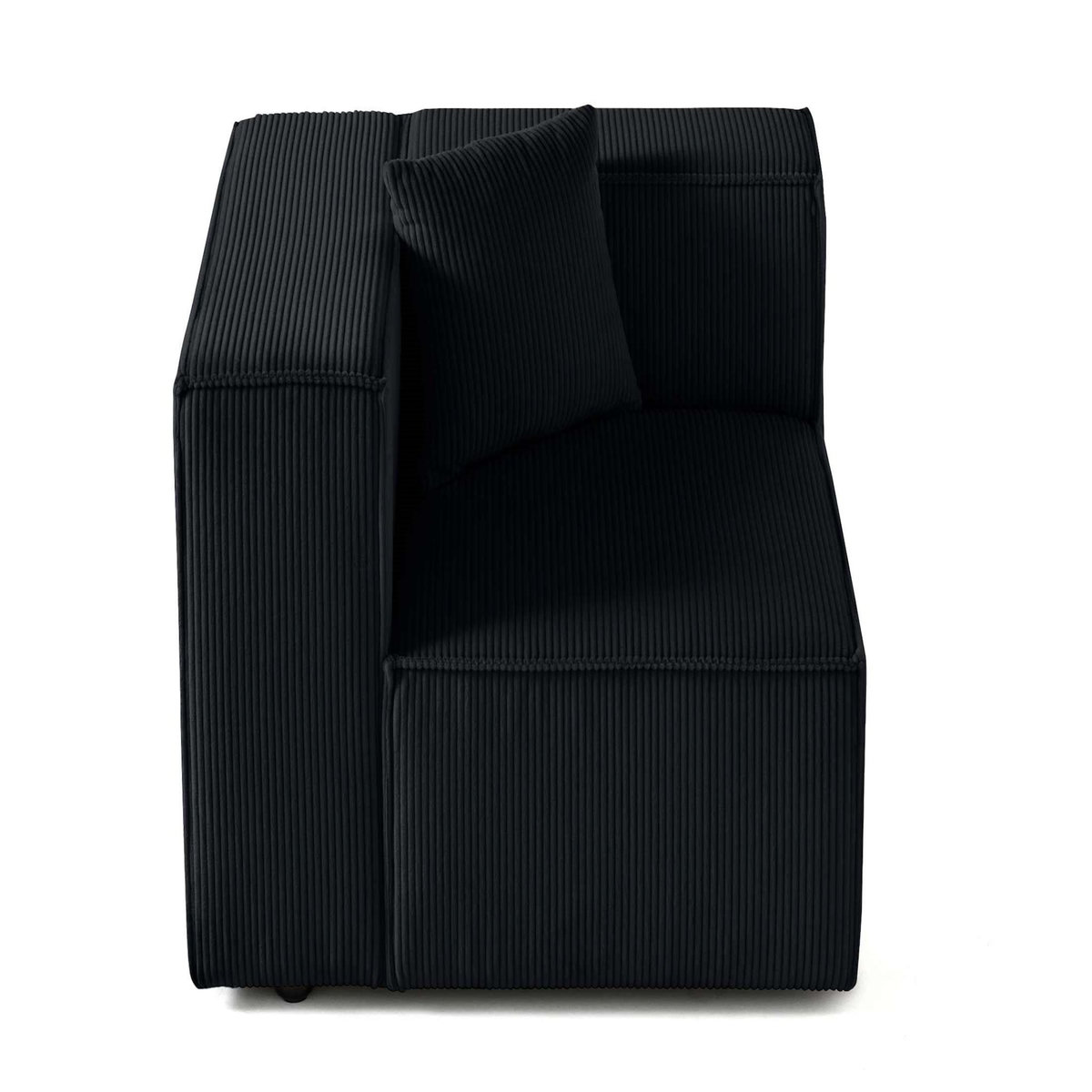 LISA DESIGN Arty - module d'assise gauche - en velours côtelé