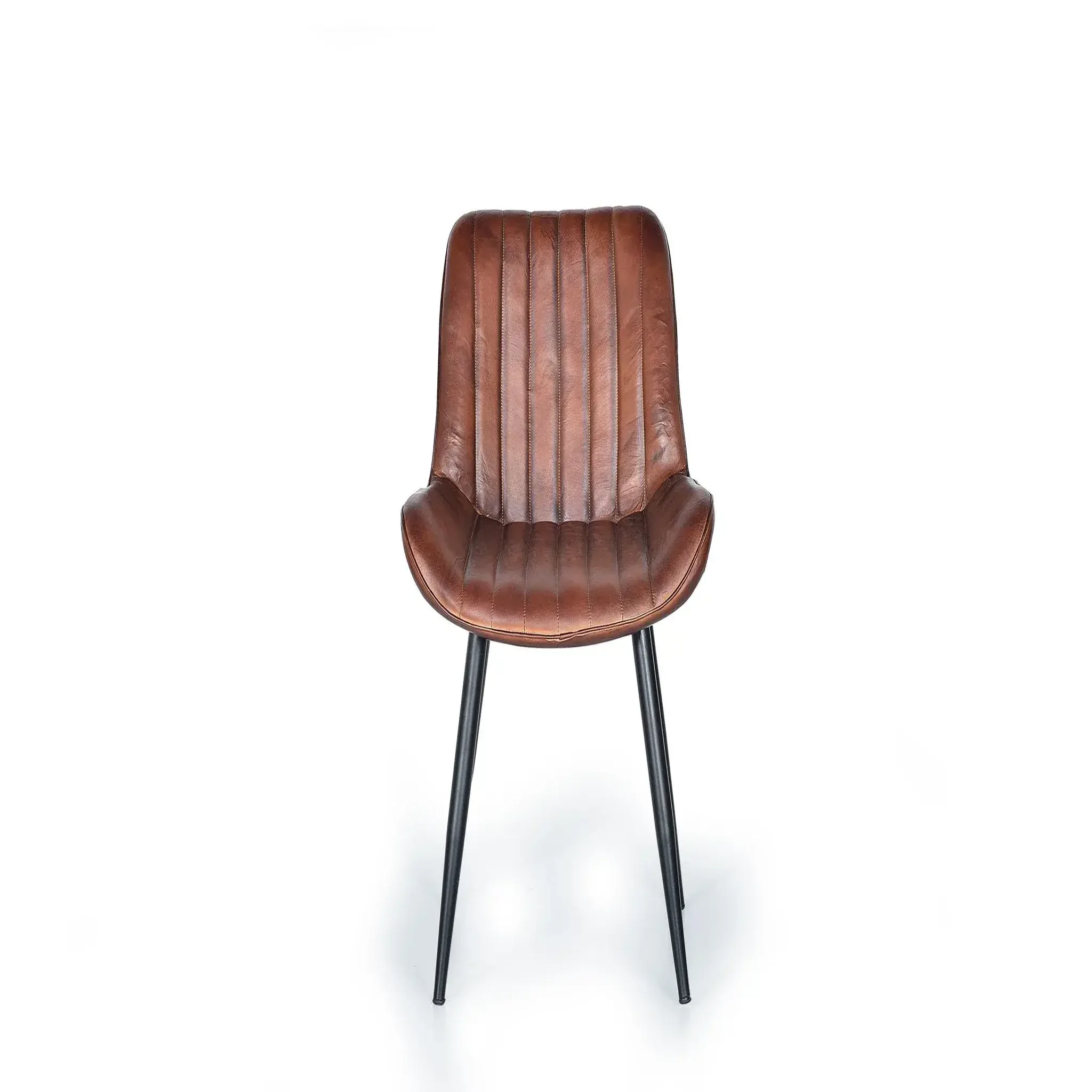 Voir la diapositive 2 : GINER Y COLOMER SL Chaise en cuir 53 cm style industriel vintage