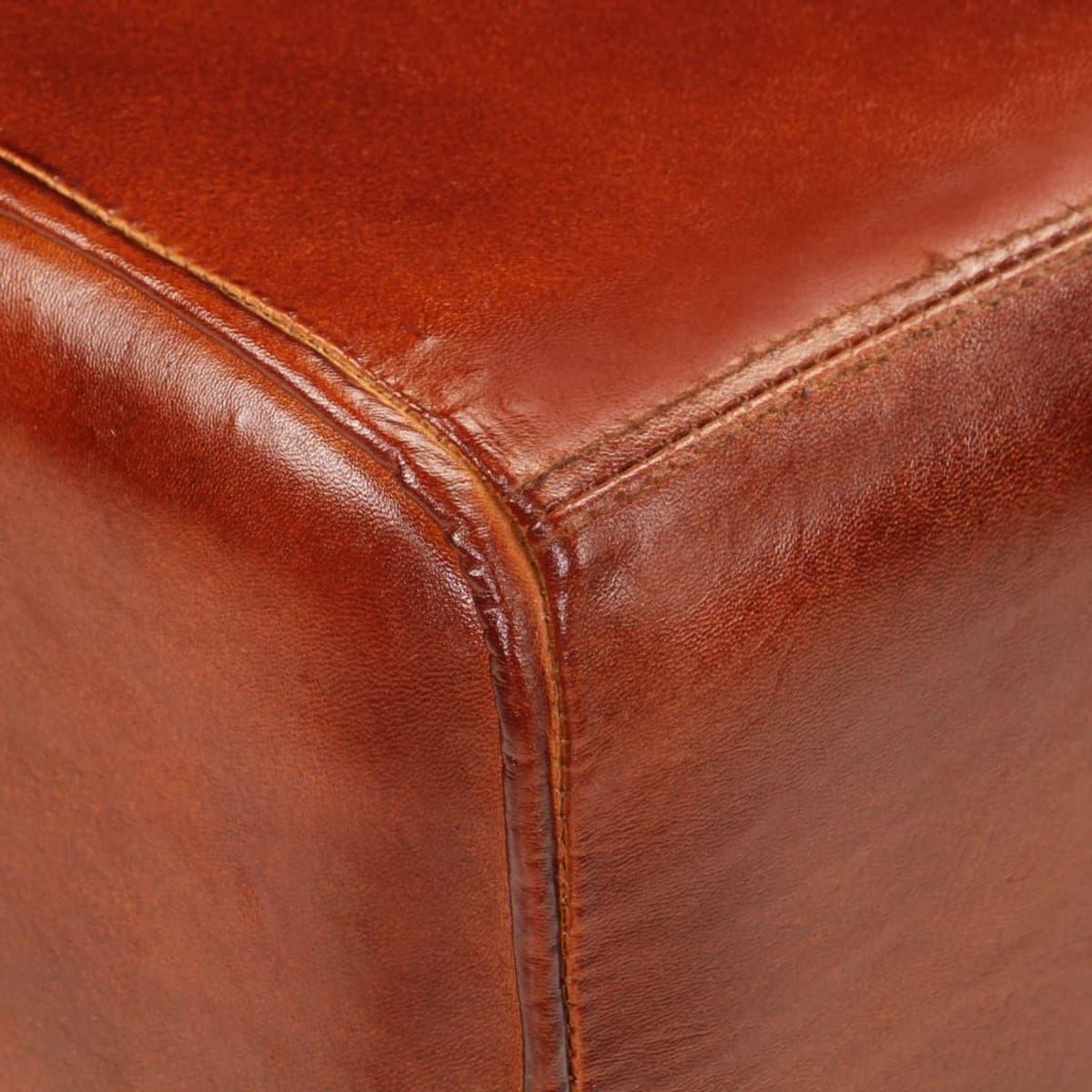 VIDAXL Banc de bok de gymnastique marron 110 cm cuir veritable et bois