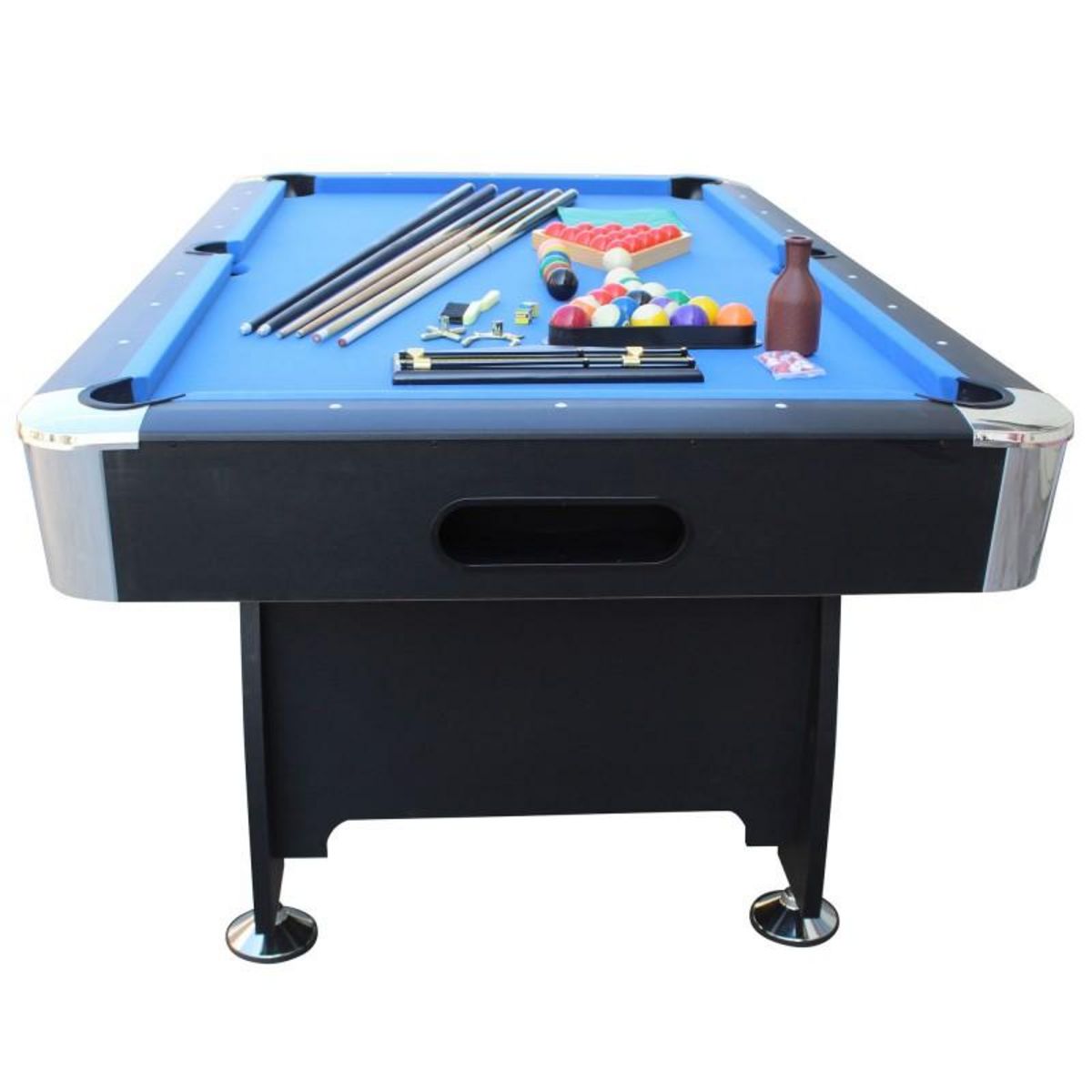 PLAY4FUN Billard Américain avec retour de boules automatique et accessoires
