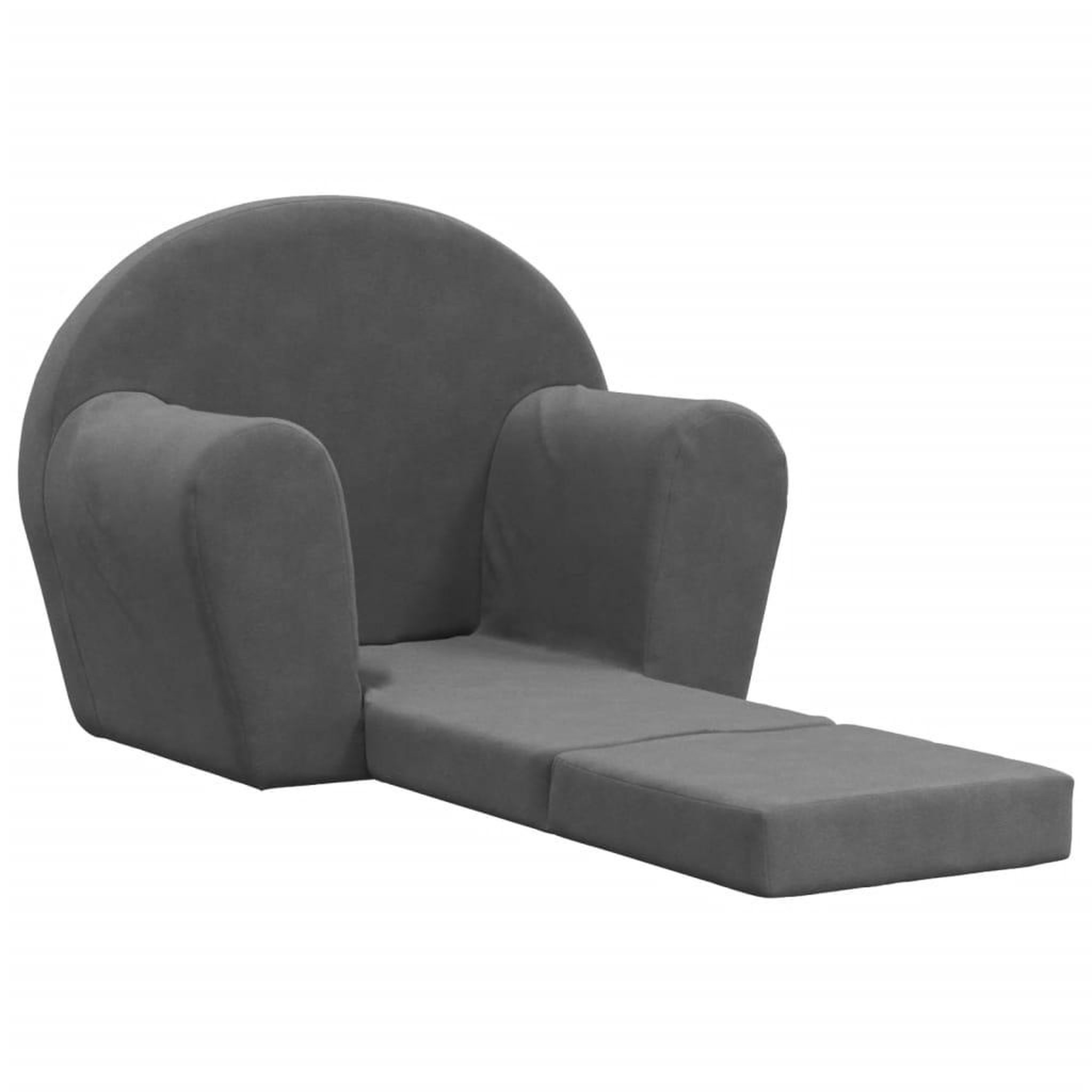 Voir la diapositive 4 : VIDAXL Canape-lit pour enfants anthracite peluche douce