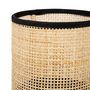 Voir la diapositive 5 : OSTARIA Lampe Typha base bois noir abat-jour rotin