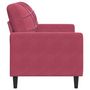 Voir la diapositive 5 : VIDAXL Canape a 2 places Rouge bordeaux 120 cm Velours