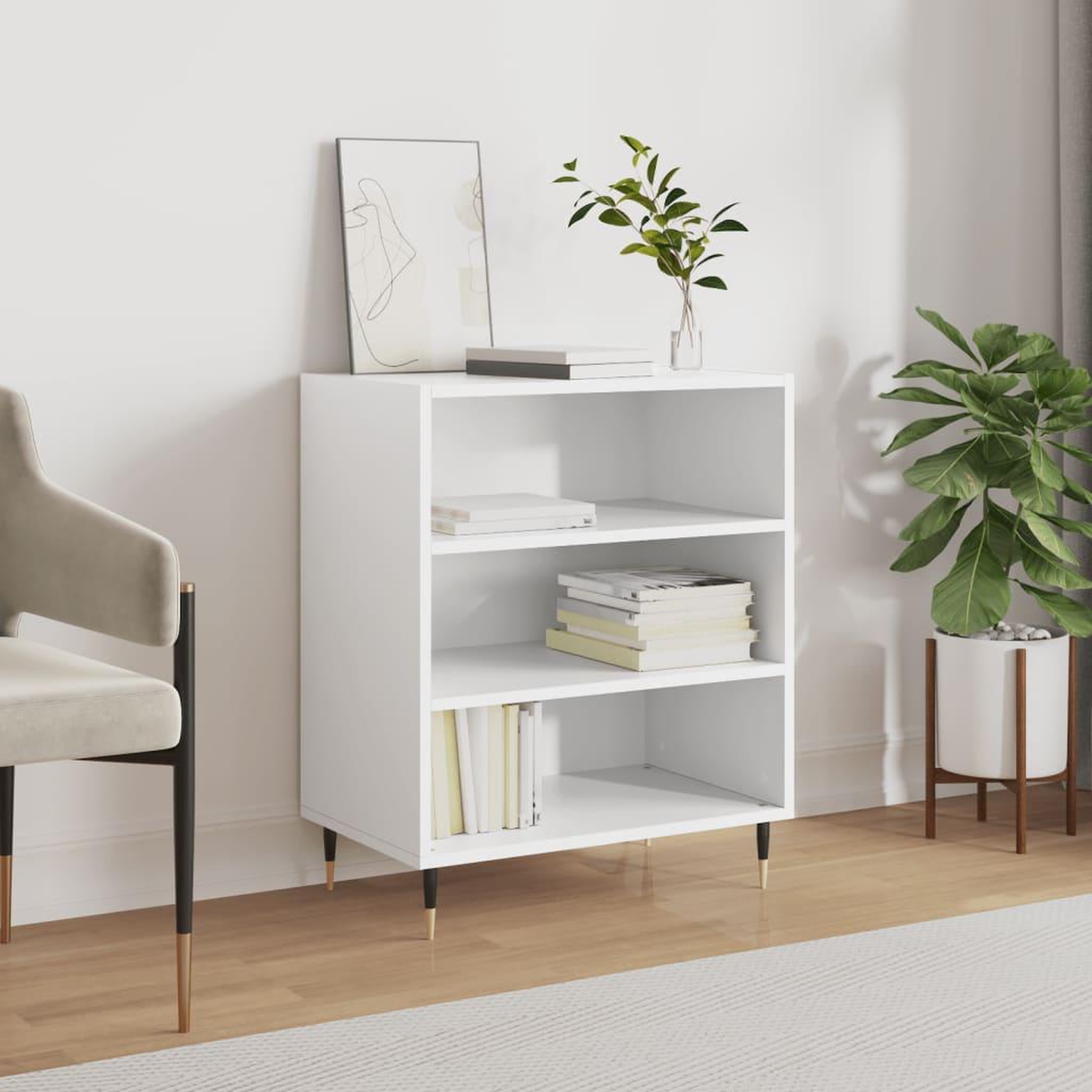 VIDAXL Buffet blanc 57x35x70 cm bois d'ingenierie