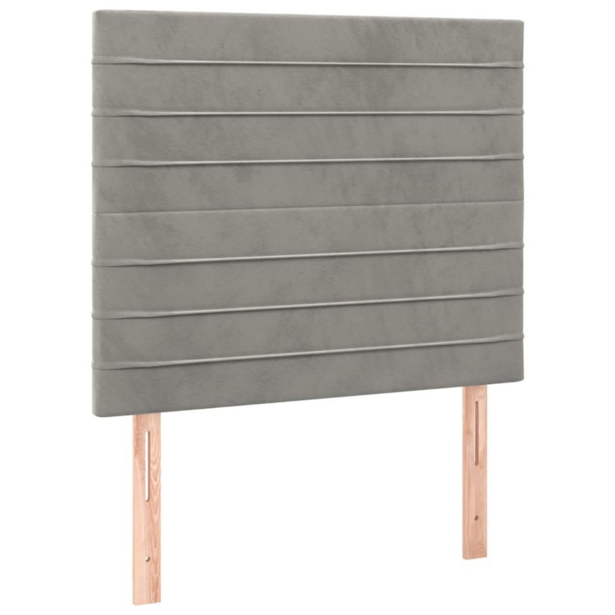 VIDAXL Tetes de lit 2 pcs Gris clair 80x5x78/88 cm Velours