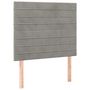Voir la diapositive 2 : VIDAXL Tetes de lit 2 pcs Gris clair 80x5x78/88 cm Velours