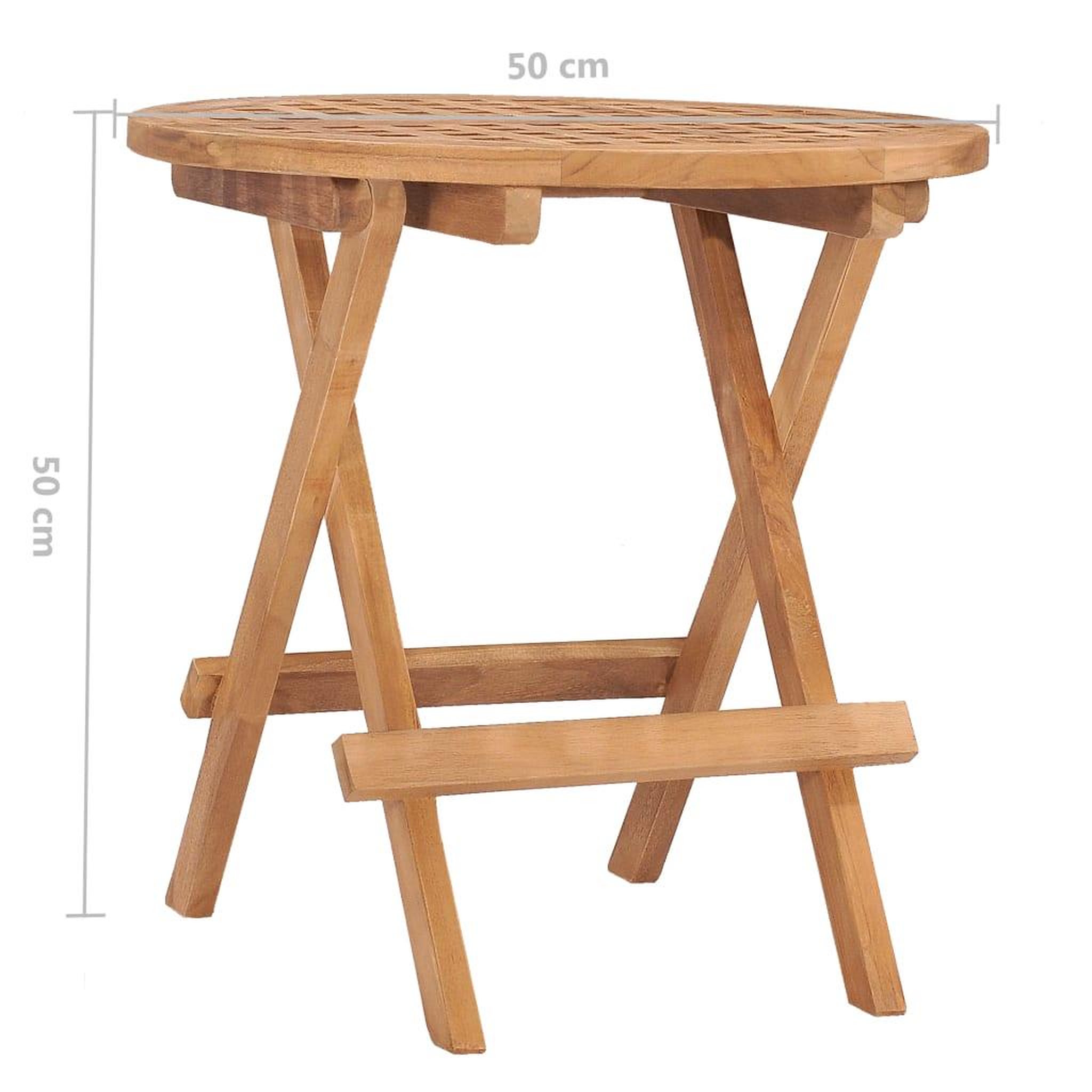 Voir la diapositive 6 : VIDAXL Table pliable de jardin 50x50x50 cm Bois de teck solide