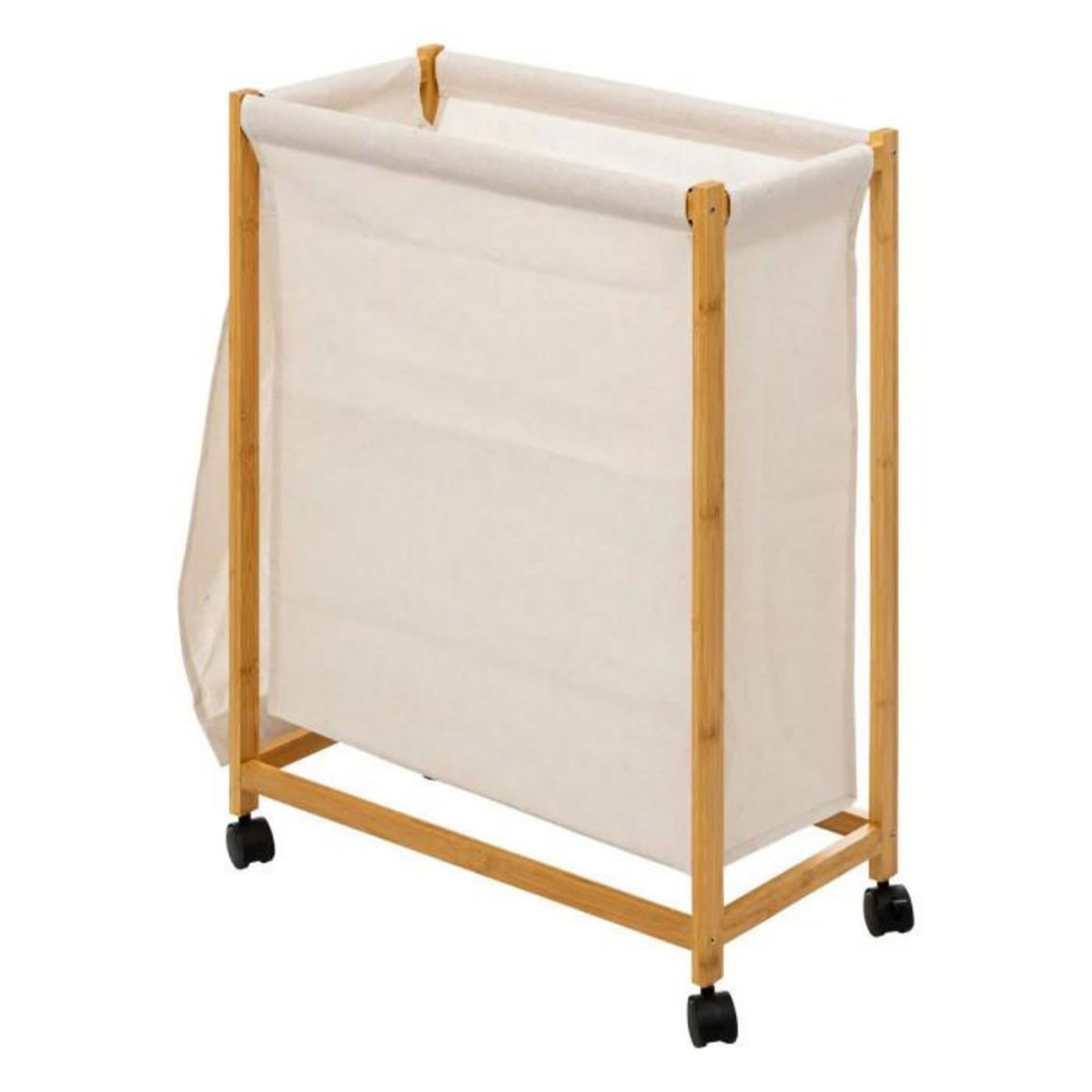FIVE Panier à Linge  Roulant  52L Beige
