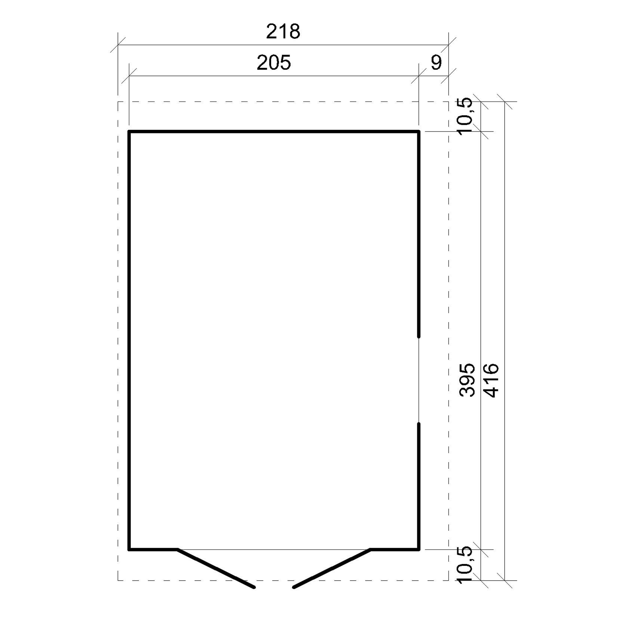 Voir la diapositive 5 : TIMBELA Abri de Jardin en Bois avec paroi latérale avec les planchers imprégné - 8 m2 M340A+M340G