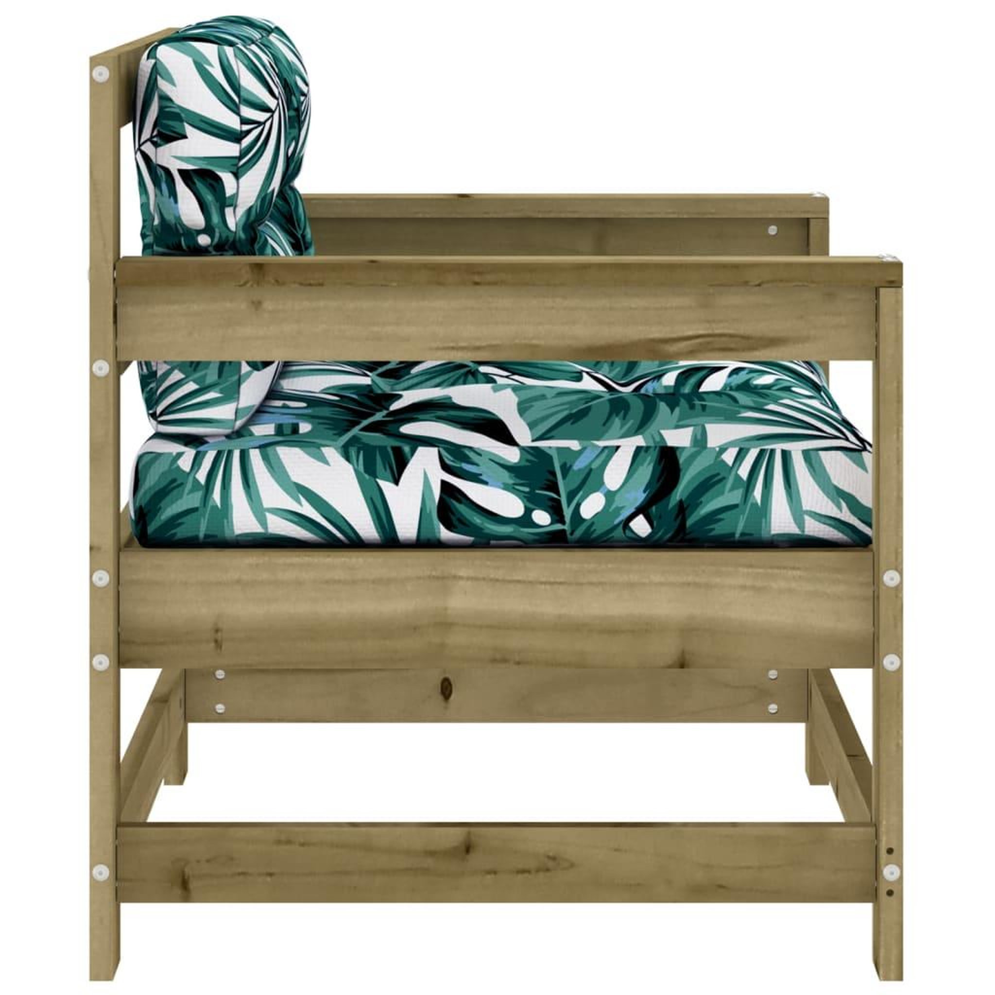 Voir la diapositive 5 : VIDAXL Chaises de jardin avec coussins lot de 2 bois de pin impregne