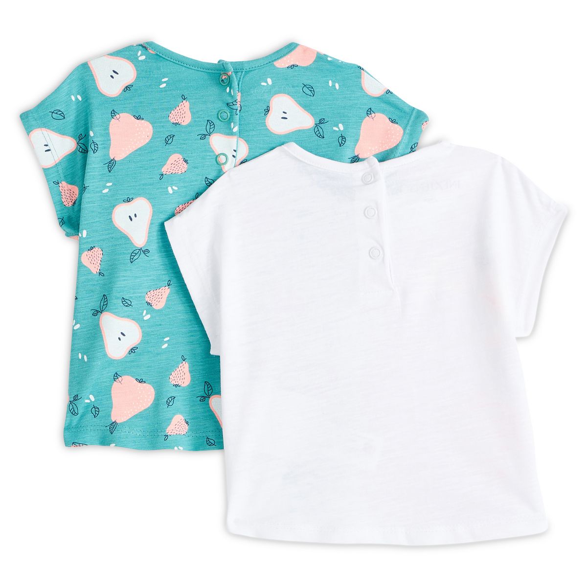 INEXTENSO Lot de 2 t-shirt manches courtes bébé fille