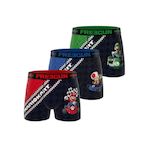 FREEGUN Lot de 3 boxers homme Mario Kart. Coloris disponibles : Noir