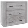 Voir la diapositive 2 : VIDAXL Buffet Sonoma gris 80x33x70 cm Bois d'ingenierie