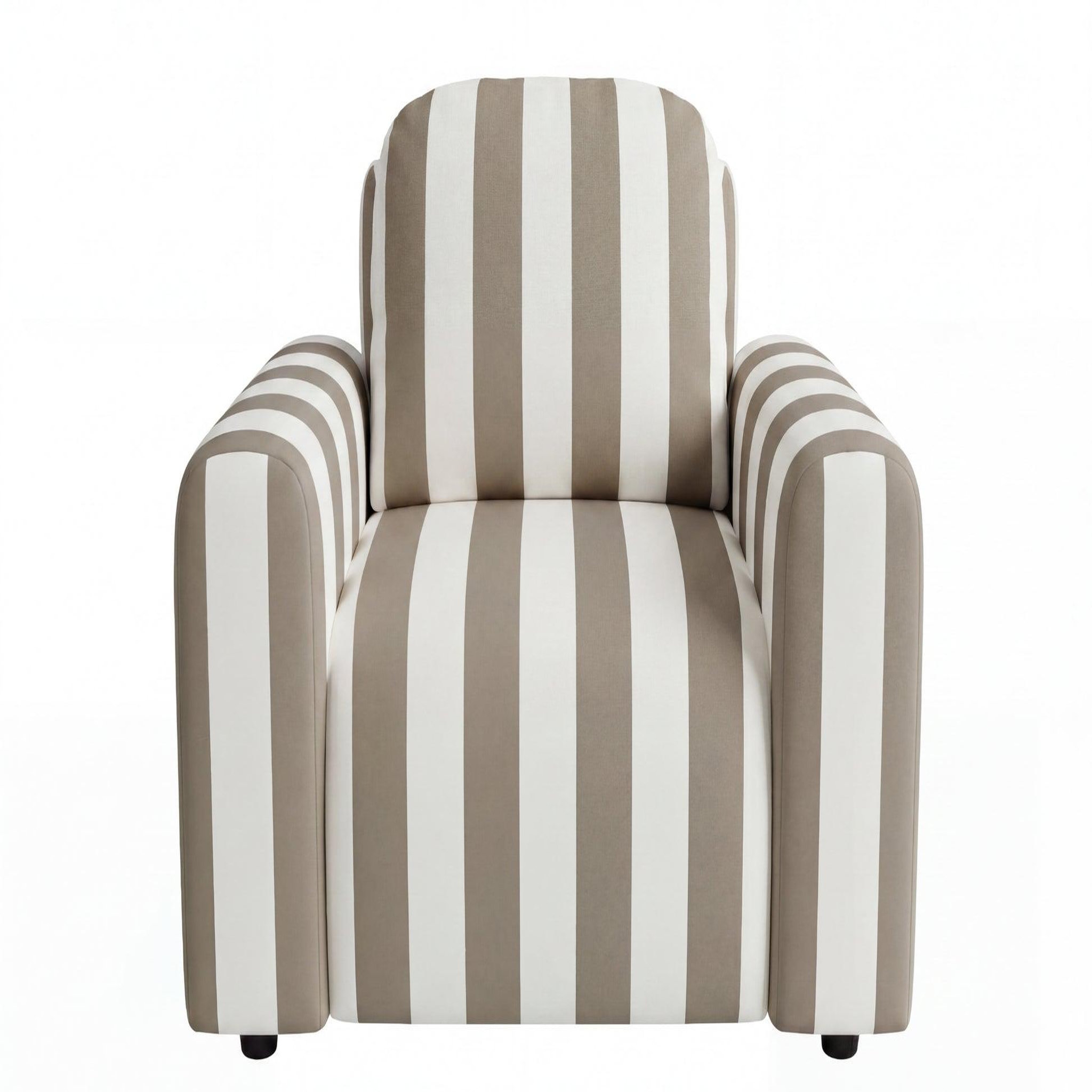 CASANOVA PARIS Elvis - fauteuil tissu rayé. Coloris disponibles : Bleu, Jaune, Vert, Orange, Beige