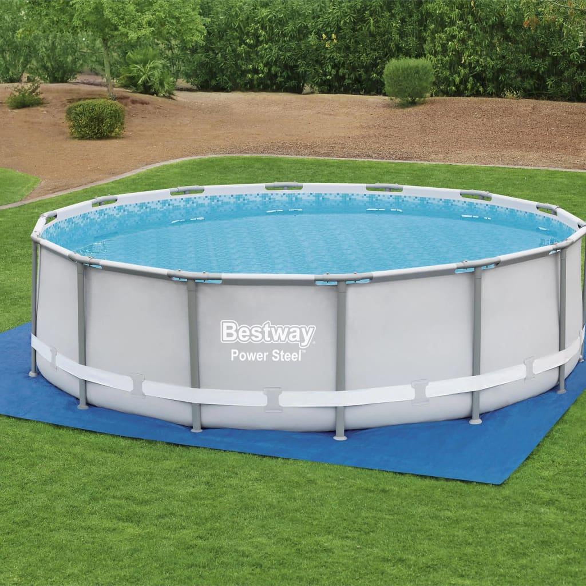 Voir la diapositive 1 : BESTWAY Bestway Tapis de sol pour piscine Flowclear 488x488 cm