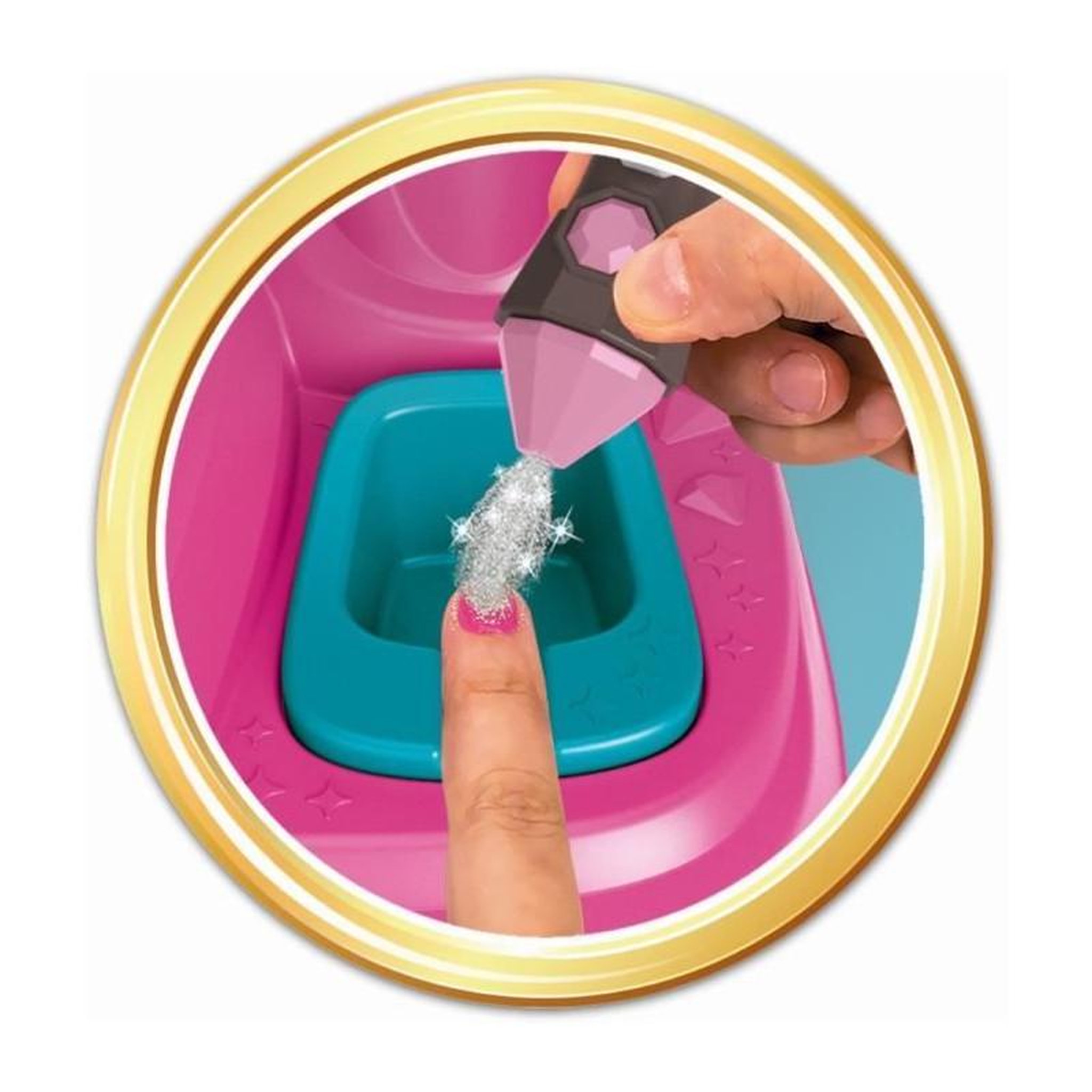 Voir la diapositive 4 : CLEMENTONI Clementoni - Nail art studio - Machine a paillettes + secheuse vernis - Vernis inclus