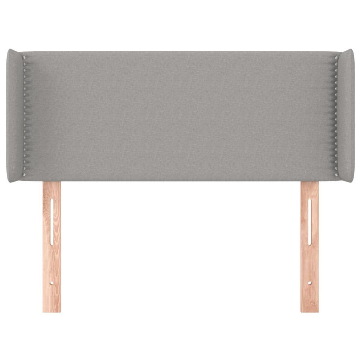 VIDAXL Tete de lit avec oreilles Gris clair 93x16x78/88 cm Tissu