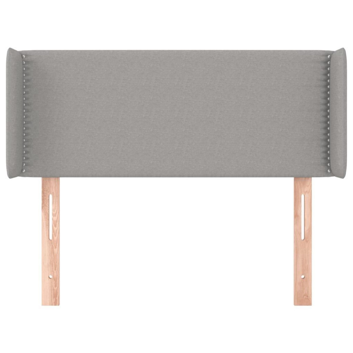 VIDAXL Tete de lit avec oreilles Gris clair 93x16x78/88 cm Tissu