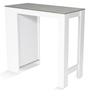 Voir la diapositive 3 : ID MARKET Table de bar BARTH 2 à 4 personnes bois blanc plateau effet béton