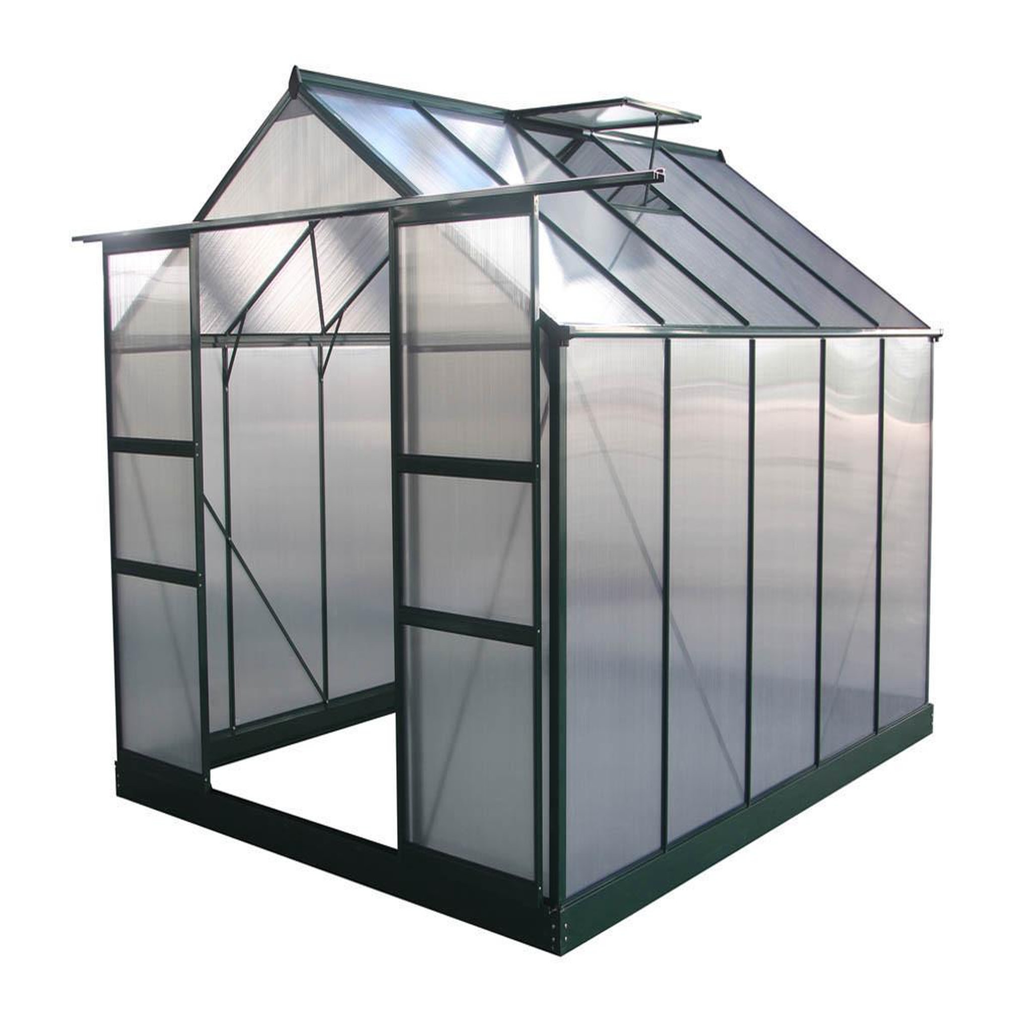 Habitat et Jardin Serre jardin polycarbonate  dahlia  vert sapin 7,67 m²