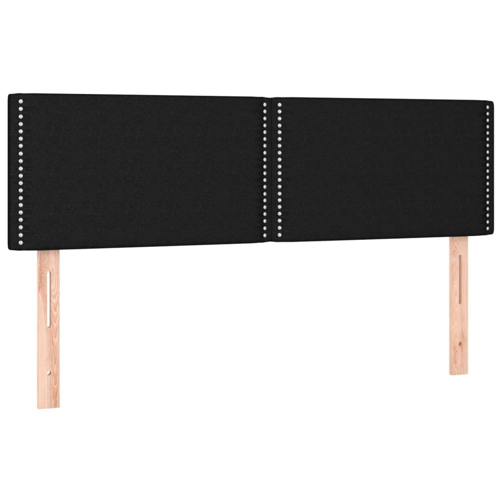 Voir la diapositive 2 : VIDAXL Tetes de lit 2 pcs Noir 72x5x78/88 cm Tissu