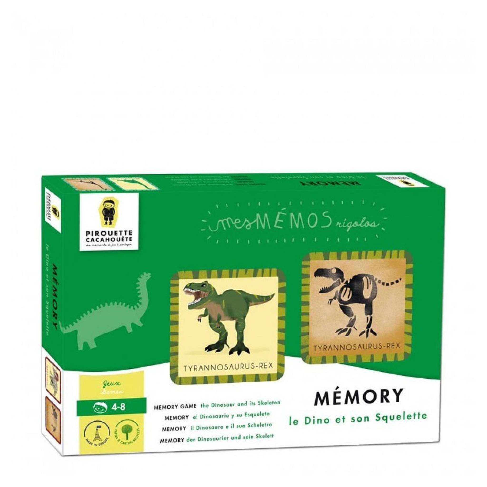 PIROUETTE CACAHOUETE Memory - le dino et son squelette