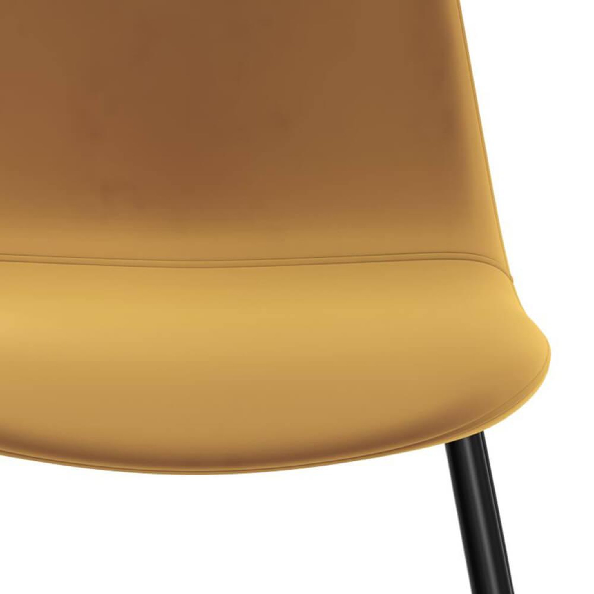 Voir la diapositive 6 : Rendez vous déco Lot de 2 chaises en velours jaune et pieds en métal - Malrik