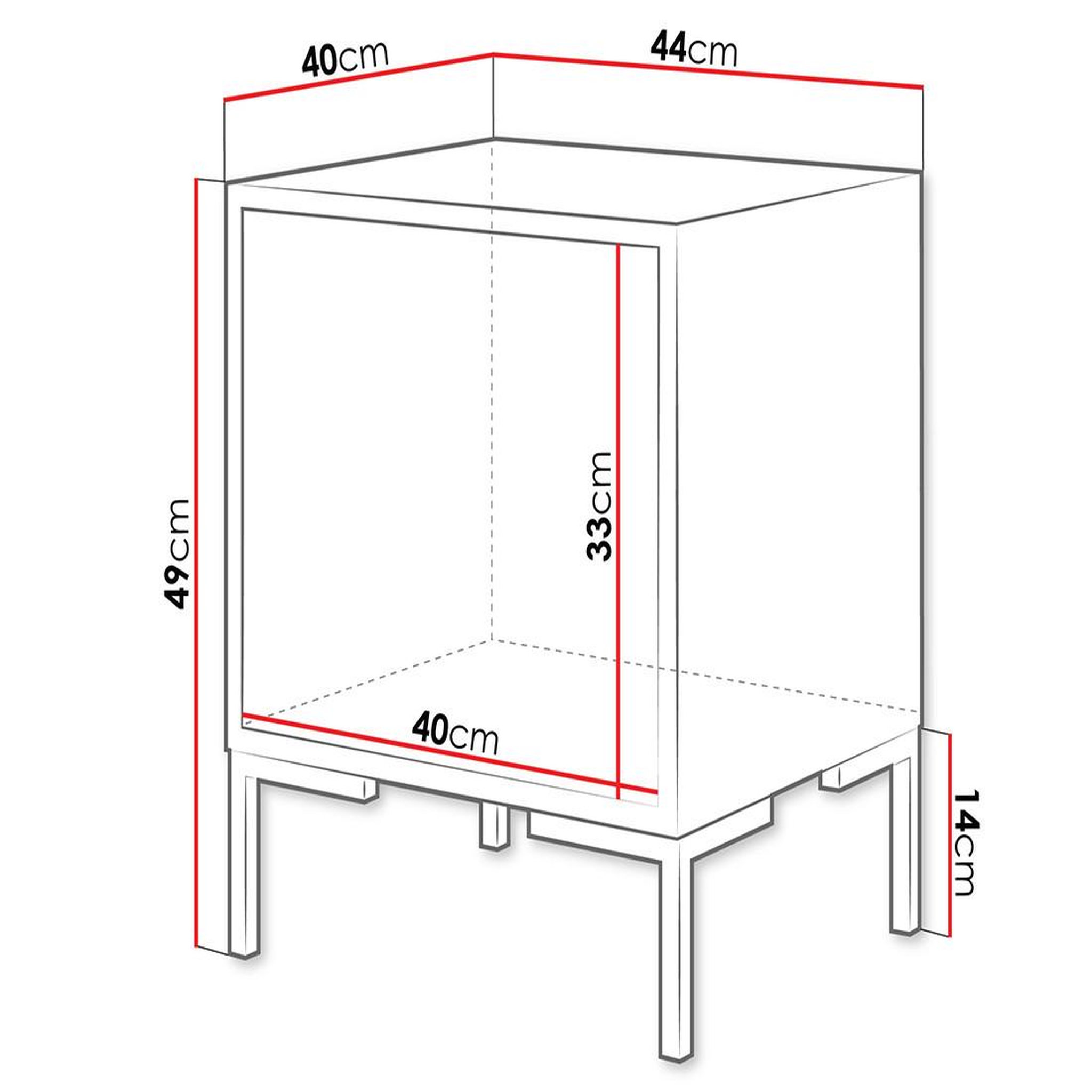 Voir la diapositive 6 : BEST MOBILIER Cambridge - lot de 2 tables de chevet - effet bois et noir - 44 cm