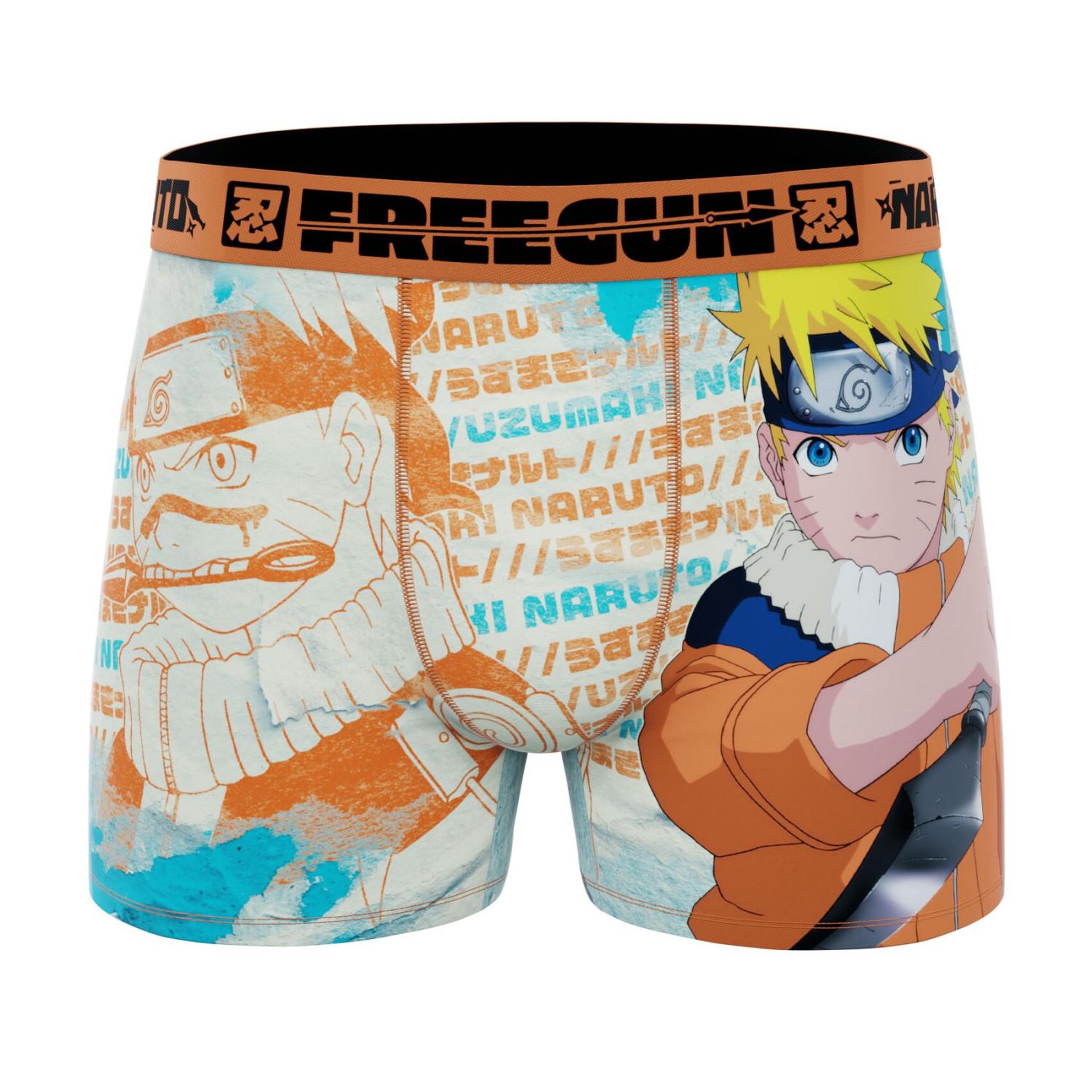 Voir la diapositive 4 : FREEGUN Lot de 4 boxers enfant naruto classic