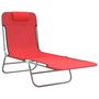 Voir la diapositive 3 : VIDAXL Chaises longues pliables lot de 2 rouge textilène et acier