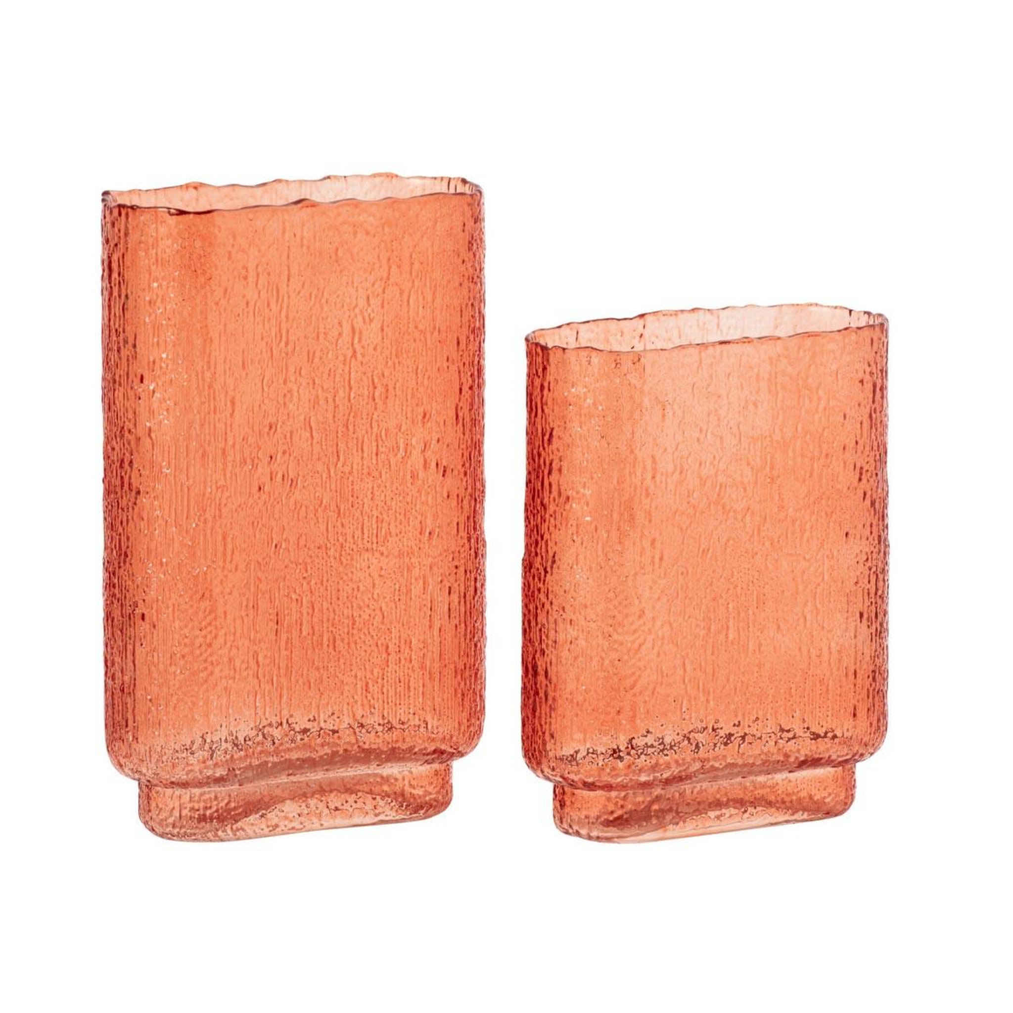 Voir la diapositive 2 : J-LINE Vase design en verre  kyoto  25cm orange