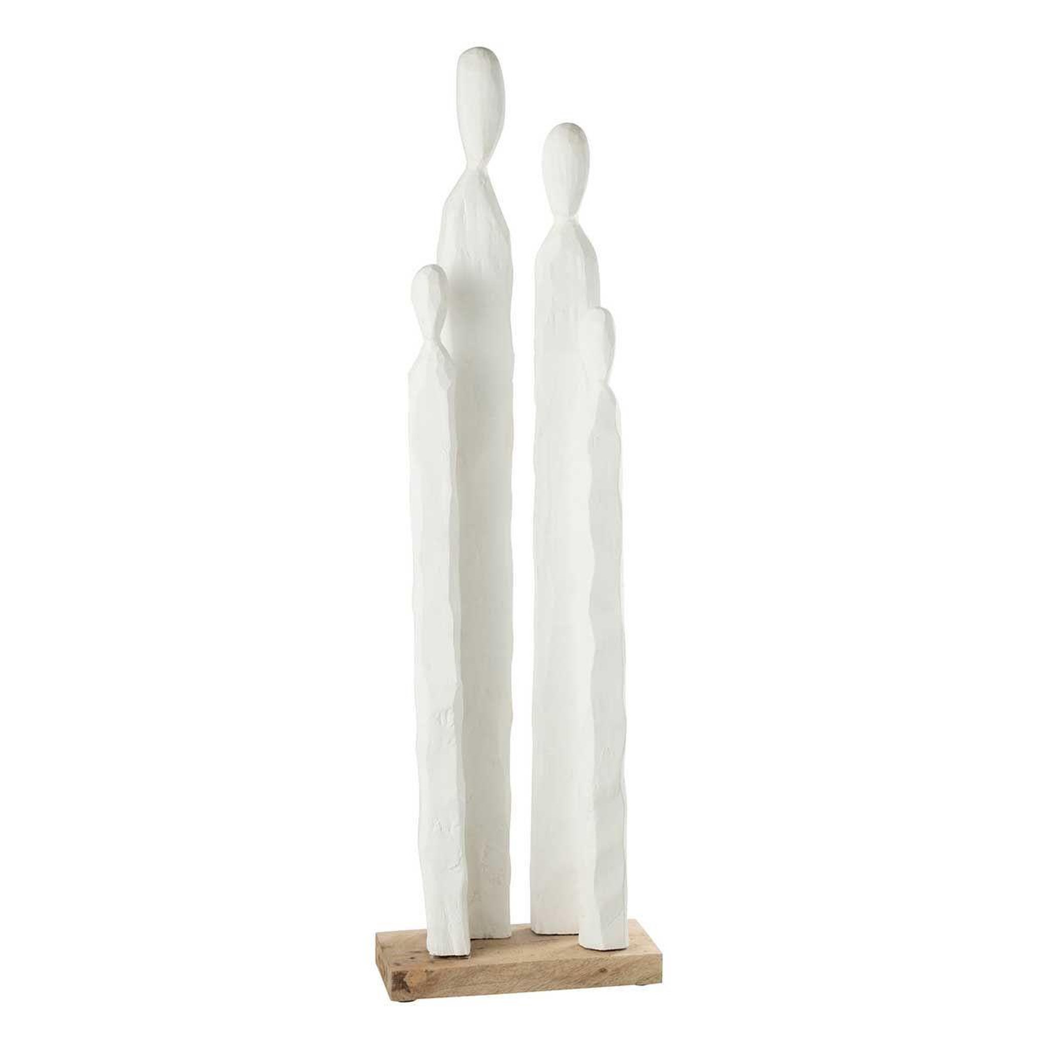 Voir la diapositive 1 : J-LINE Statue Déco  Grands Personnages  95cm Blanc