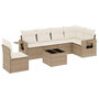 Voir la diapositive 2 : VIDAXL Salon de jardin avec coussins 7 pcs beige resine tressee