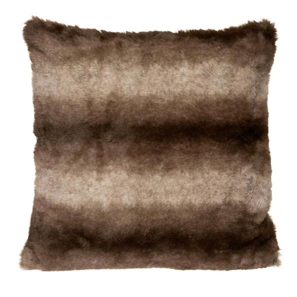 ATMOSPHERA Coussin Imitation Fourrure  Grizzli  45x45cm Marron