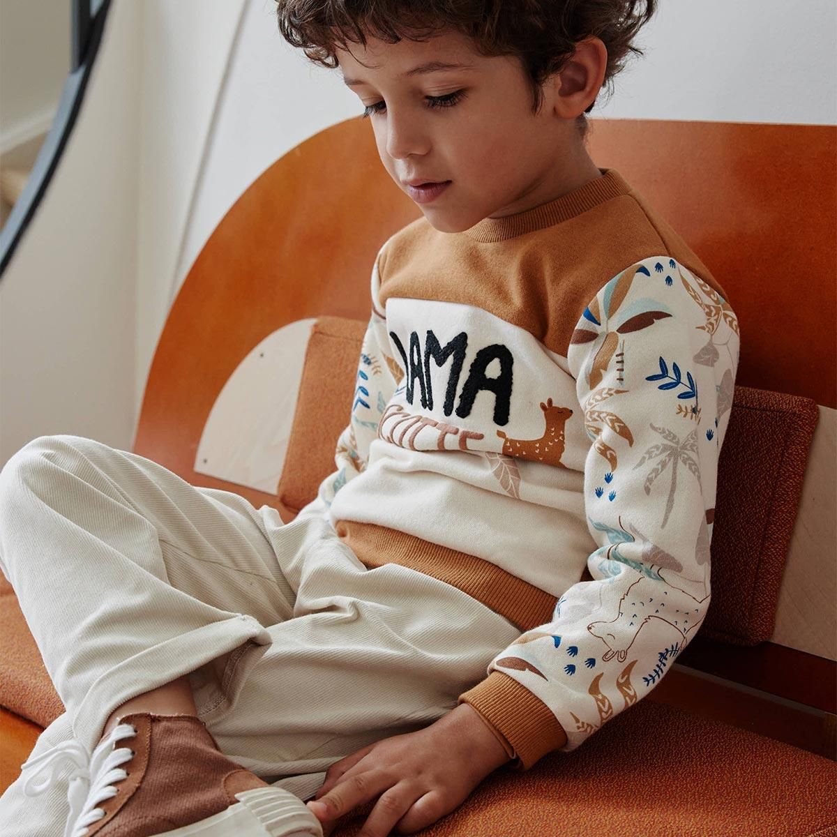 Petit Béguin Sweat-shirt enfant en molleton Lamascotte