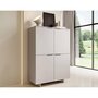 Voir la diapositive 3 : BEST MOBILIER Canterbury - buffet haut - beige - 4 portes -145 cm