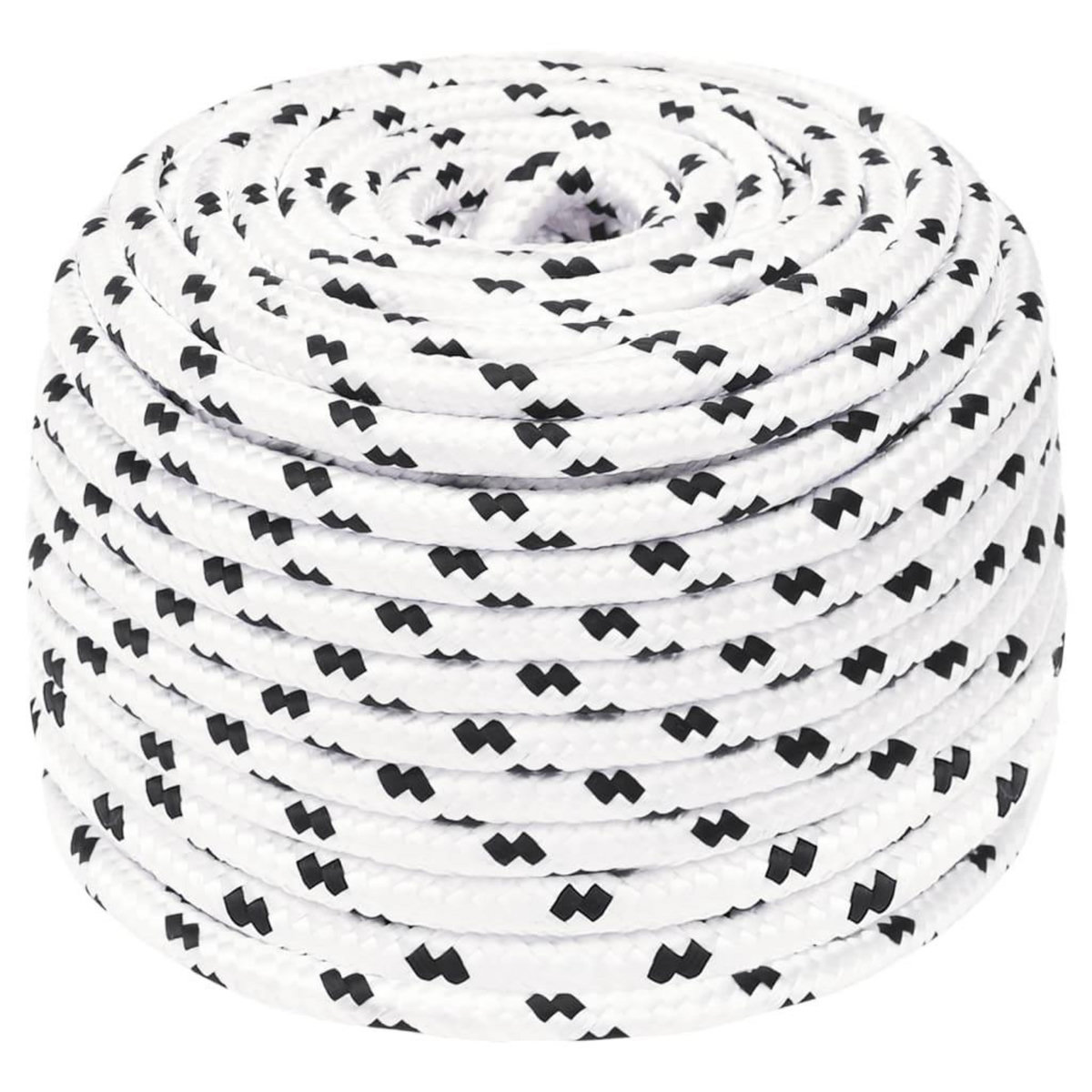 VIDAXL Corde de bateau tresse Blanc 6 mmx25 m Polyester