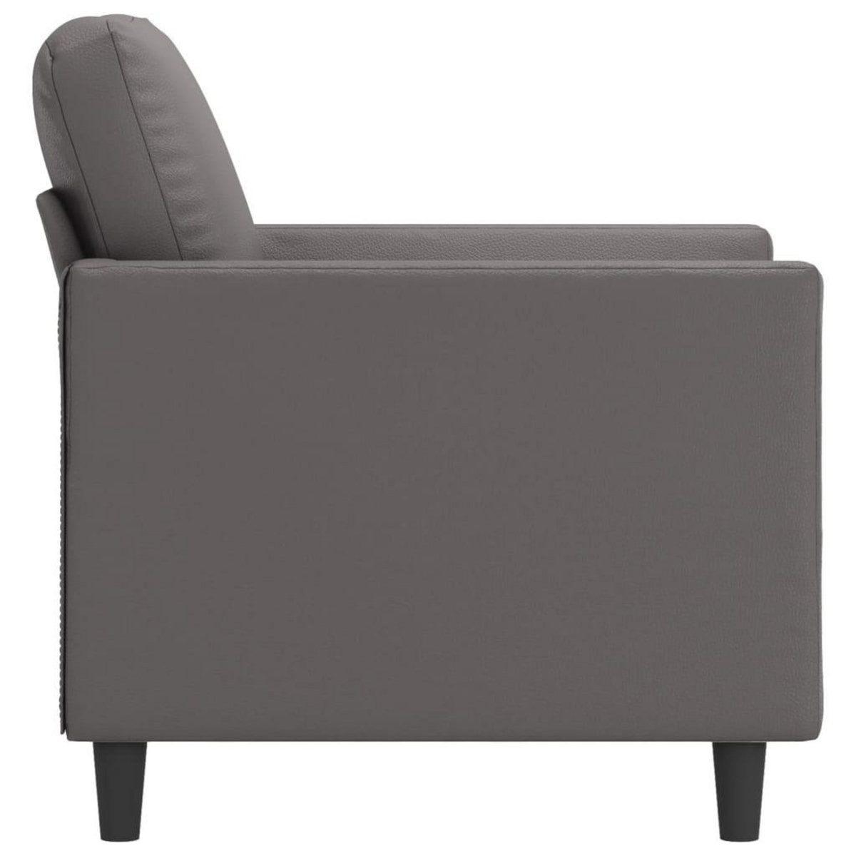 VIDAXL Fauteuil Gris 60 cm Similicuir