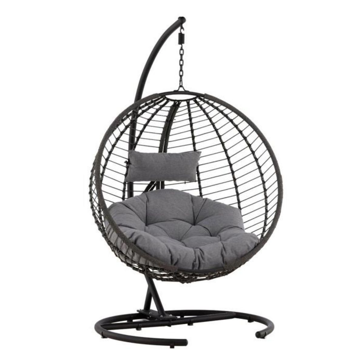 Paris Prix Fauteuil Suspendu  Bacolod  205cm Noir & Gris