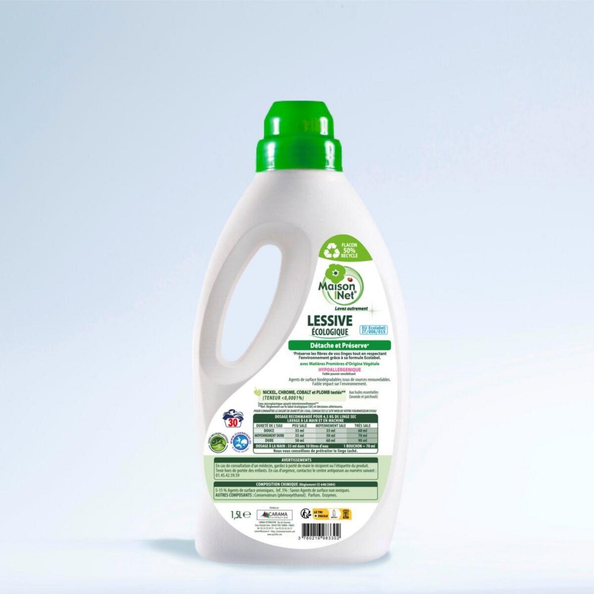 MAISON NET Lessive Lessive Ecolabel Lavande 1.5L