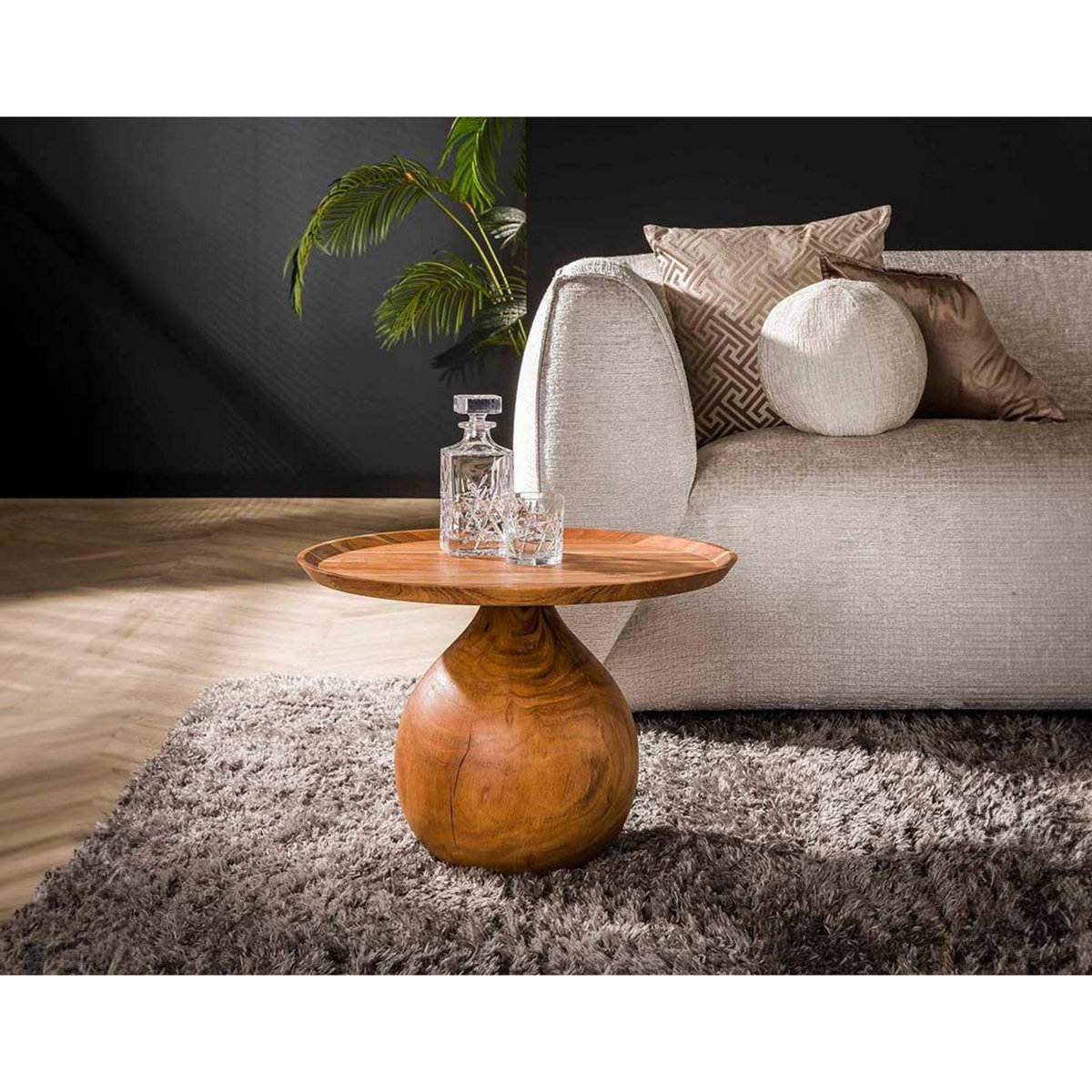 LISA DESIGN Raja - table basse - en bois massif d'acacia - 60 cm