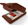 Voir la diapositive 6 : LISA DESIGN Zaria - canapé d'angle droit 5 places convertible avec coffre et têtières en velours côtelé grosses côtes