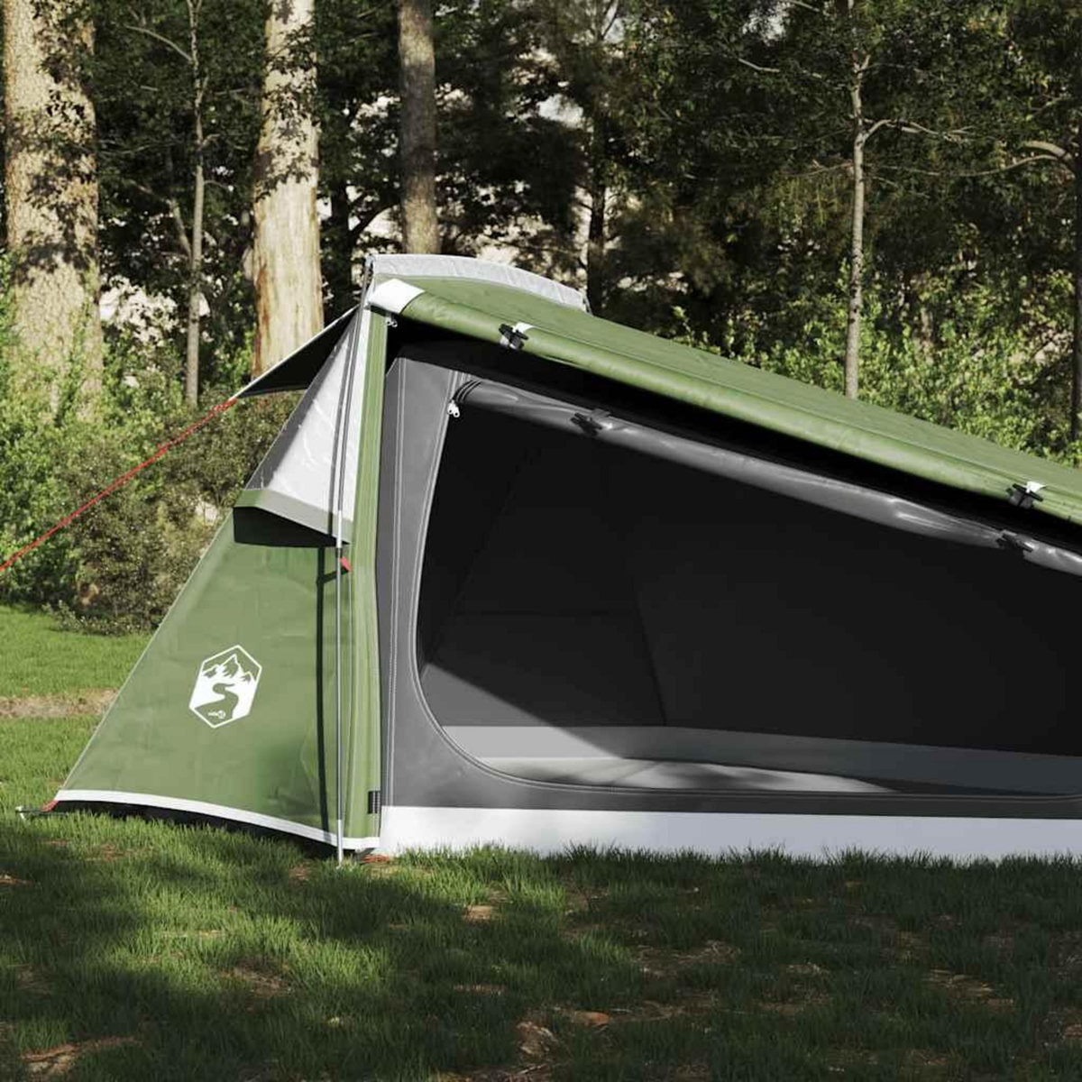 VIDAXL Tente de camping tunnel 2 personnes vert impermeable