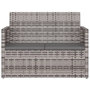 Voir la diapositive 4 : VIDAXL Banc de jardin avec coussins Gris 105 cm Resine tressee