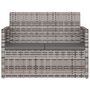Voir la diapositive 4 : VIDAXL Banc de jardin avec coussins Gris 105 cm Resine tressee